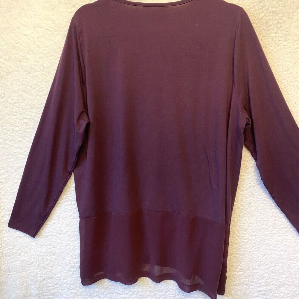 Soft Surroundings Plum Long Sleeve Layered Tunic - Picture 4 of 7